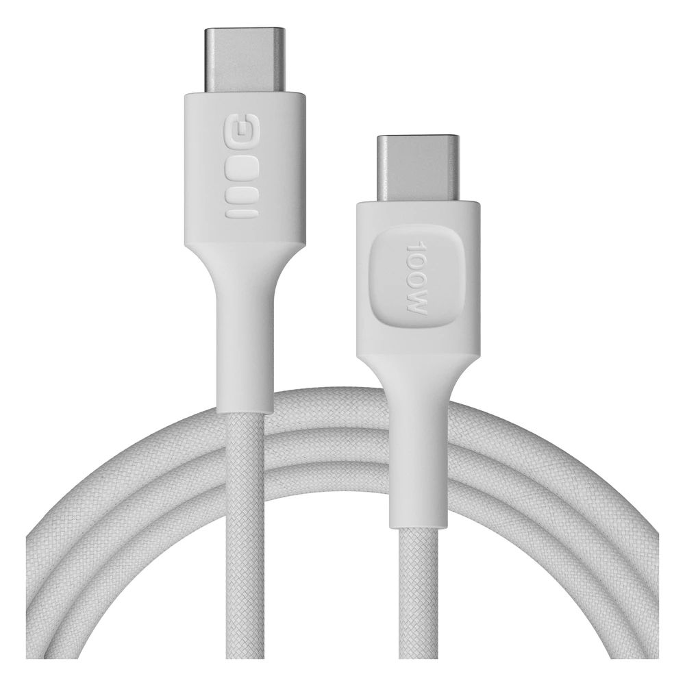 Green Cell Žalias Cell USB-C laidas 2m 100W Greencell PowerStream greito įkrovimo PD Snow Baltas