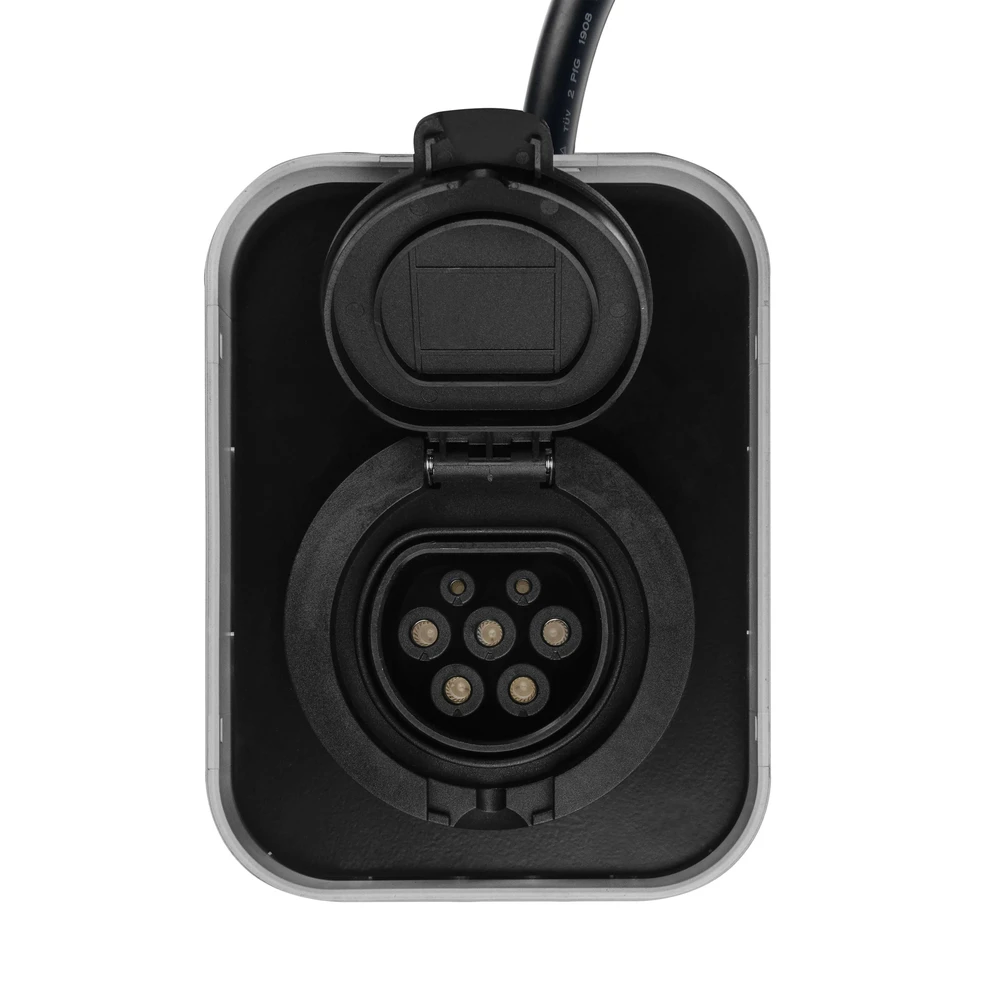 Wallbox Žalias Cell Žalias Cell EV Charger PowerBox 22kW įkroviklis su Type 2 lizdu ir RFID, skirtas elektromobiliams ir Plug-In hibridams įkrauti, 32 A