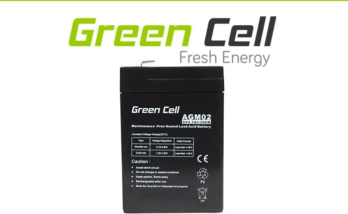 Green Cell Žalias Cell Žalias CELL Baterija AGM 6V4.5AH