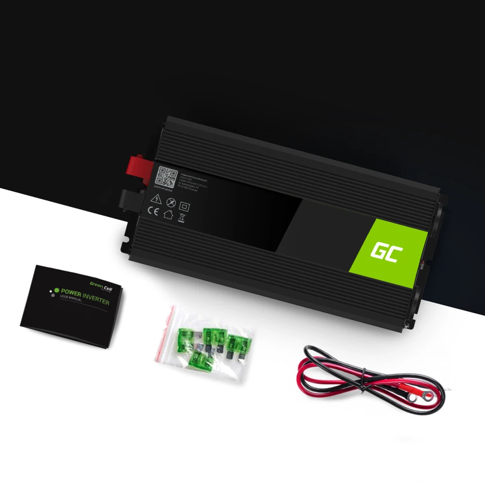 Green Cell Žalias Cell Inverteris 12V/220V 2000W/4000W Modifikuota sinusinė išėjimo įtampa Žalias Cell