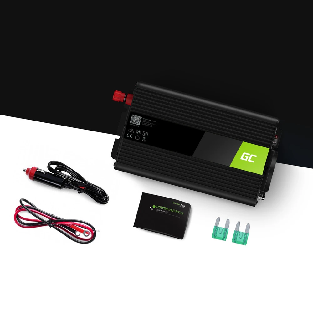 Green Cell Žalias Cell Žalias CELL automobilio maitinimo keitiklis 12V į 230V 500W/1000W