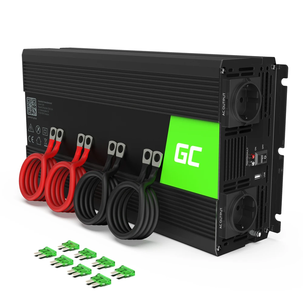 Green Cell Žalias Cell Inverteris 12V/220V 2000W/4000W Modifikuota sinusinė išėjimo įtampa Žalias Cell