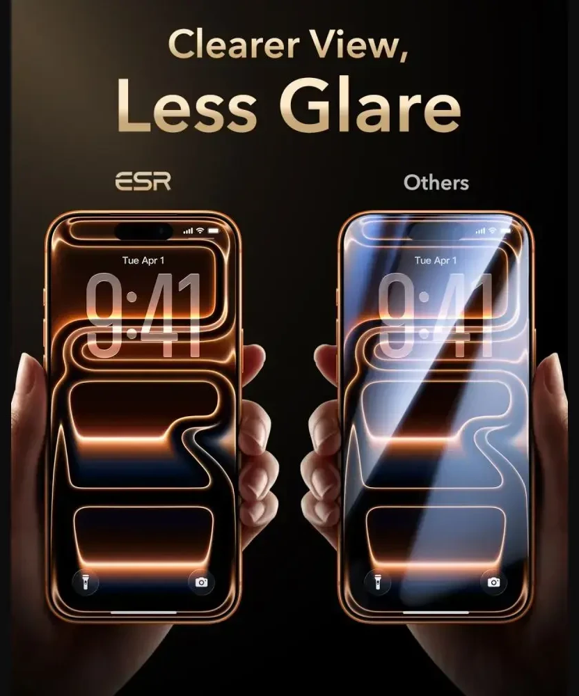Grūdintas stiklas ESR ULTRAFIT ARMORITE PRO TEMPERED GLASS IPHONE 17 PRO MAX / 18 PRO MAX Juodas