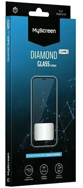 Apsauginis stiklas MyScreen Diamond Glass Edge Lite FG skirtas Apple iPhone 17 Pro Max juodos spalvos
