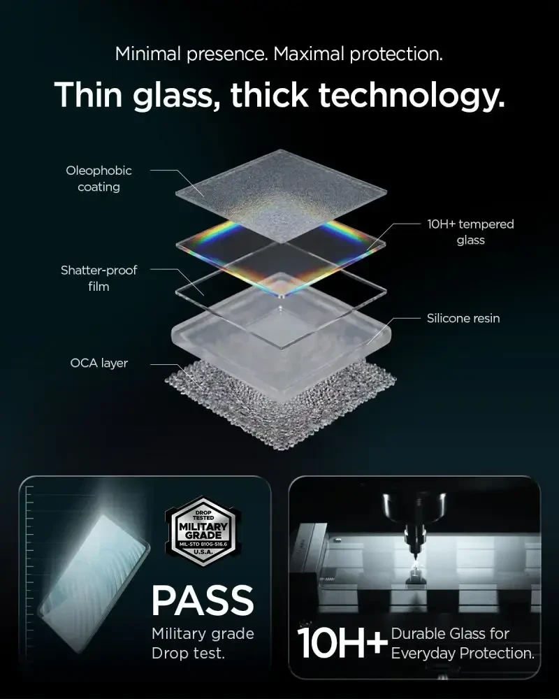 GRŪDINTAS STIKLAS SPIGEN ALM GLAS.TR T IPAD PRO 11” 5 / 6 / 2024-2025 SKAIDRUS