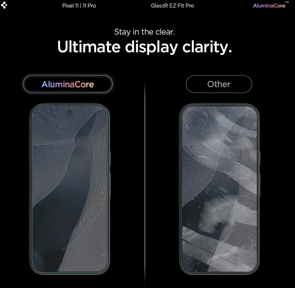 Grūdintas stiklas SPIGEN GLAS.TR EZ FIT PRO AC 2-PACK GOOGLE PIXEL 11 / 11 PRO CLEAR