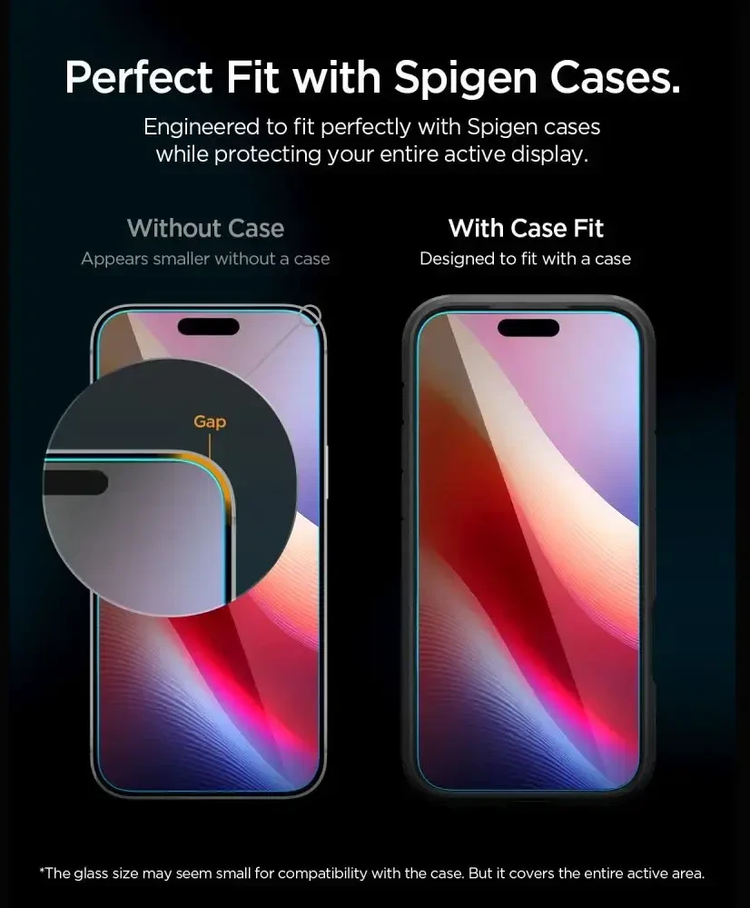 GRŪDINTAS STIKLAS Spigen GLAS.TR EZ FIT PRO HD AC 2-PACK iPhone 16 PRO MAX / 17 PRO MAX / 18 PRO MAX SKAIDRUS