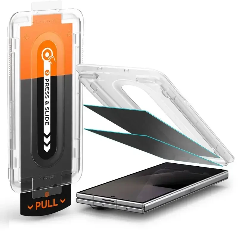 Grūdintas stiklas SPIGEN GLAS.TR EZ FIT PRO 2-PACK GALAXY Z FOLD 7 / 8 ULTRA PRIVACY
