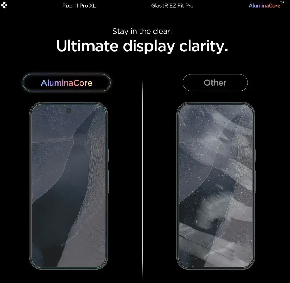 GRŪDINTAS STIKLAS Spigen GLAS.TR EZ FIT PRO AC 2-PACK GOOGLE PIXEL 11 PRO XL SKAIDRUS