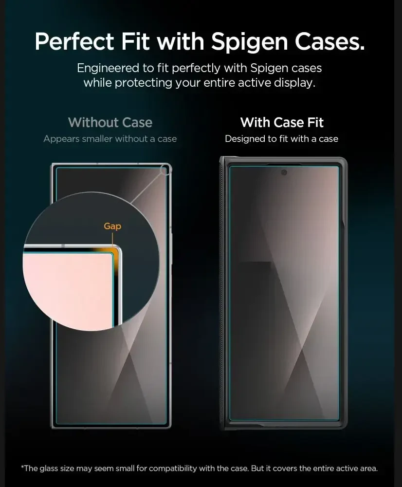 Grūdintas stiklas SPIGEN GLAS.TR EZ FIT PRO 2-PACK GALAXY Z FOLD 7 / 8 ULTRA PRIVACY