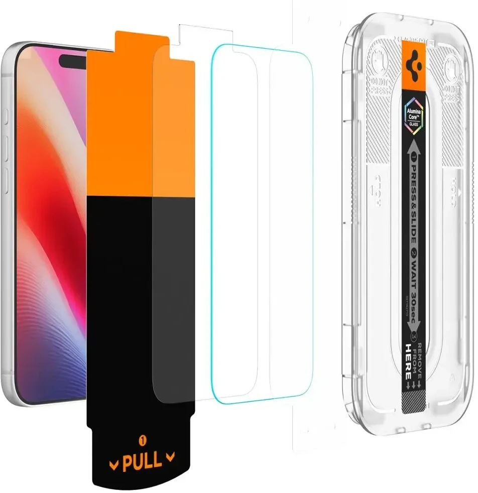 GRŪDINTAS STIKLAS Spigen GLAS.TR EZ FIT PRO HD AC 2-PACK iPhone 16 PRO MAX / 17 PRO MAX / 18 PRO MAX SKAIDRUS