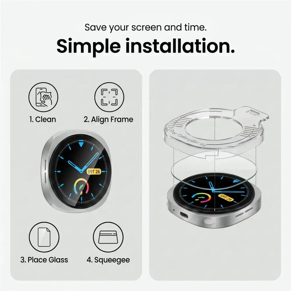 Grūdintas stiklas TECH-PROTECT EASY SET+ 2-PACK SAMSUNG GALAXY WATCH ULTRA 2 2026 (47 MM) CLEAR