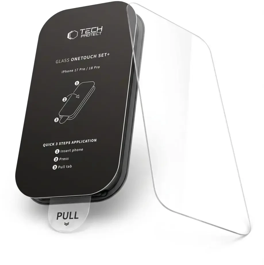 GRŪDINTAS STIKLAS Tech-Protect ONETOUCH SET+ 2-PACK iPhone 17 PRO / 18 PRO CLEAR
