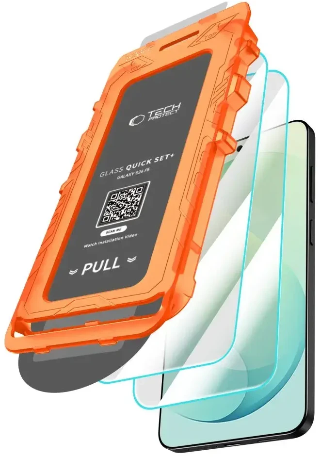 Grūdintas stiklas TECH-PROTECT QUICK SET+ 2-PACK GALAXY S26 FE CLEAR