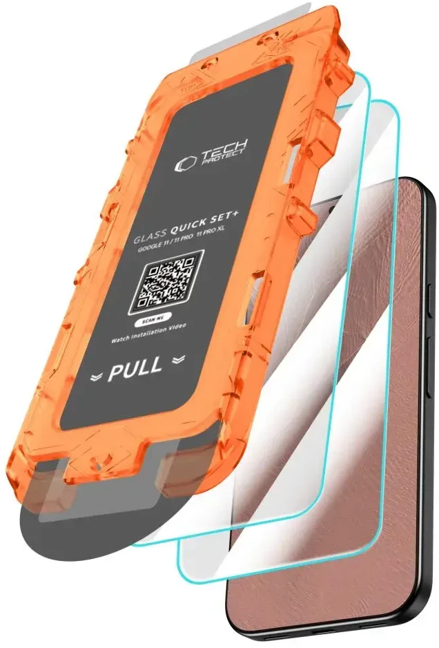 Grūdintas stiklas TECH-PROTECT QUICK SET+ 2-PACK GOOGLE PIXEL 9 PRO XL / 10 PRO XL / 11 PRO XL CLEAR