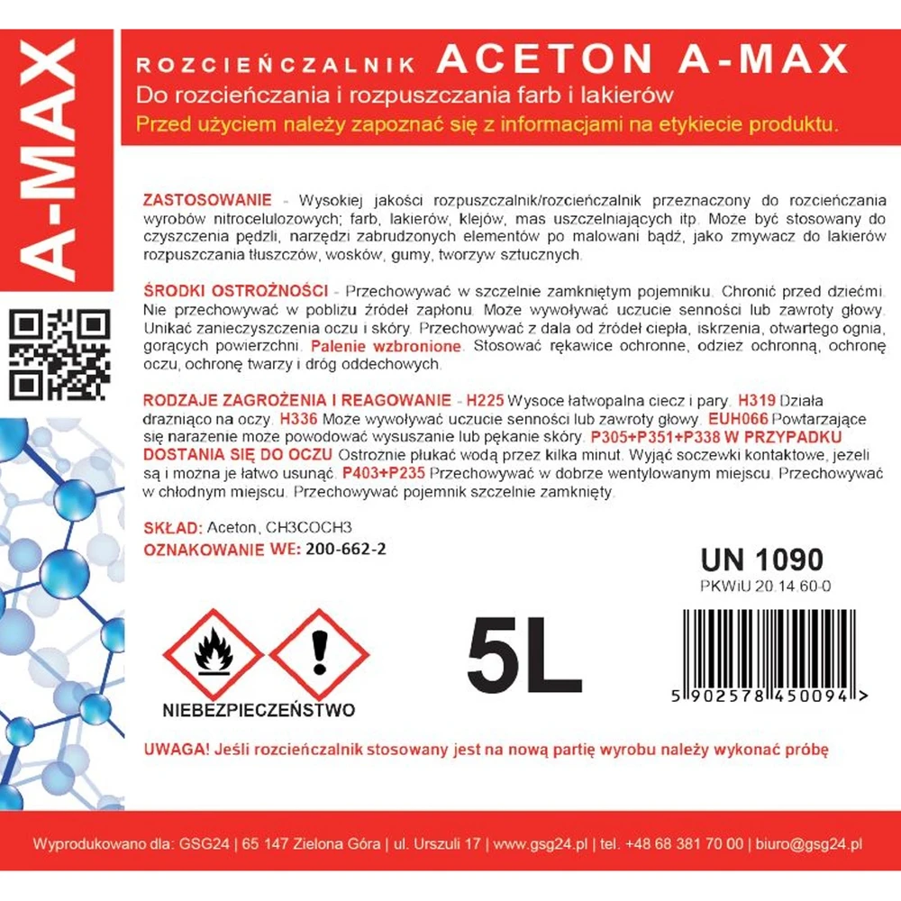 Gsg24 Acetono tirpiklio valiklis A-MAX 5L
