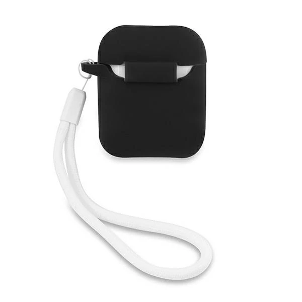 Apple AirPods Guess silikoninis Vintage (GUACA2LSVSBW) ausinių dėklas juodos spalvos