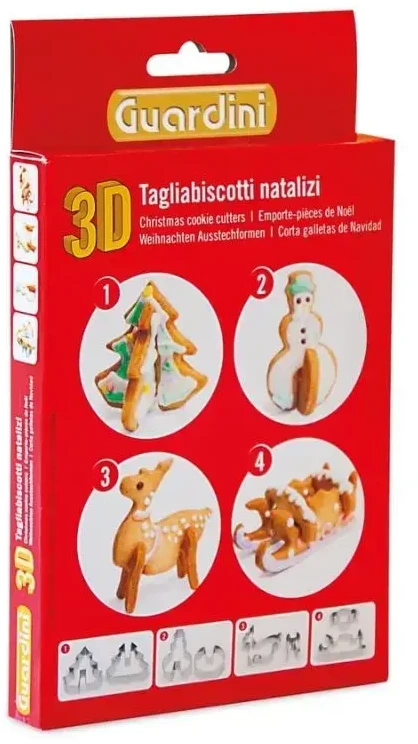Guardini 3D meduolinių formelių rinkinys (4 vnt. dėžutėje), 21 x 12,5 x 2 cm