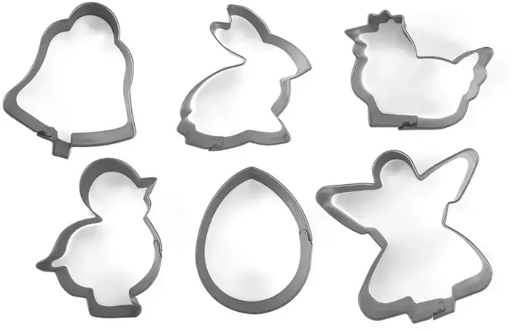 Guardini sausainių ir meduolių formelių rinkinys 6 vnt. Velykinės 5-6x2cm