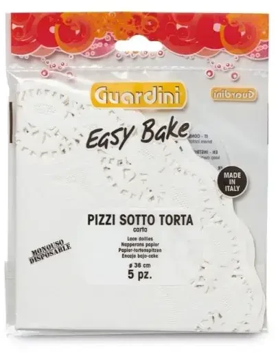 Guardini dekoratyviniai popieriniai padėkliukai, 5 vnt., Easy Bake, Ø 36 cm