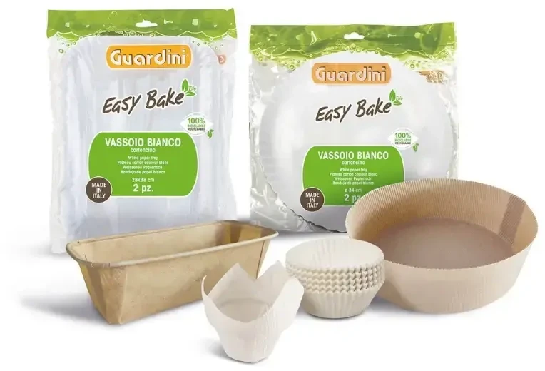 Guardini Popierinių padėklų baltas rinkinys iš 3 Easy Bake Bio Ø23cm