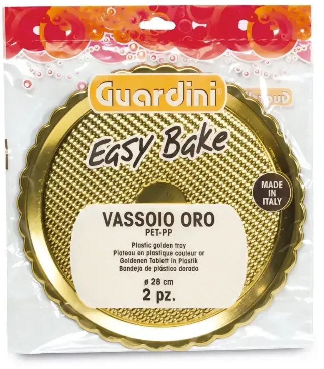 Guardini plastikinių kepimo skardų auksinių rinkinys (2 vnt.) Easy Bake Ø28cm