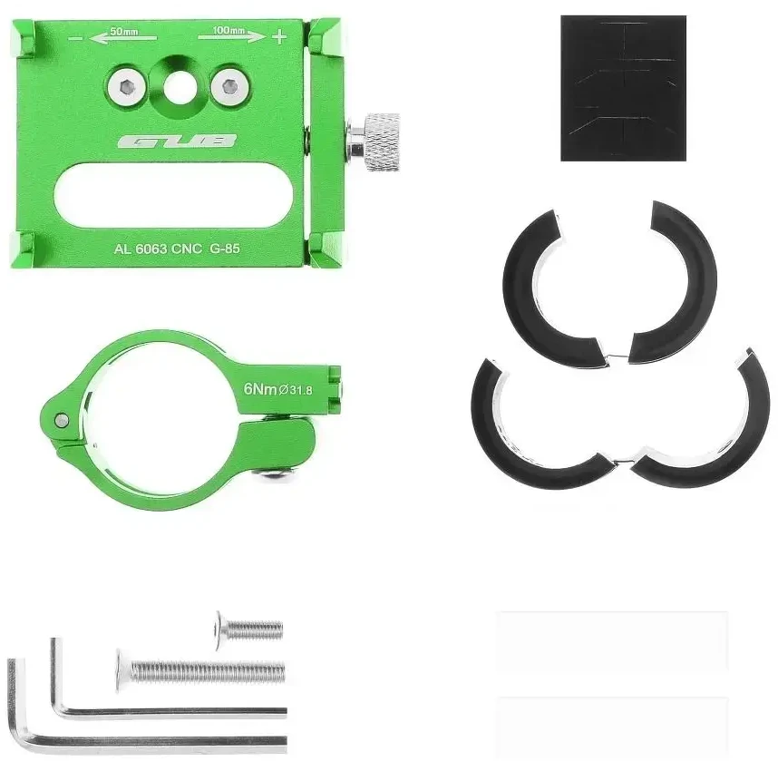 Forcell GUB bike holder for mobile phone G85 Aliuminio žalias
