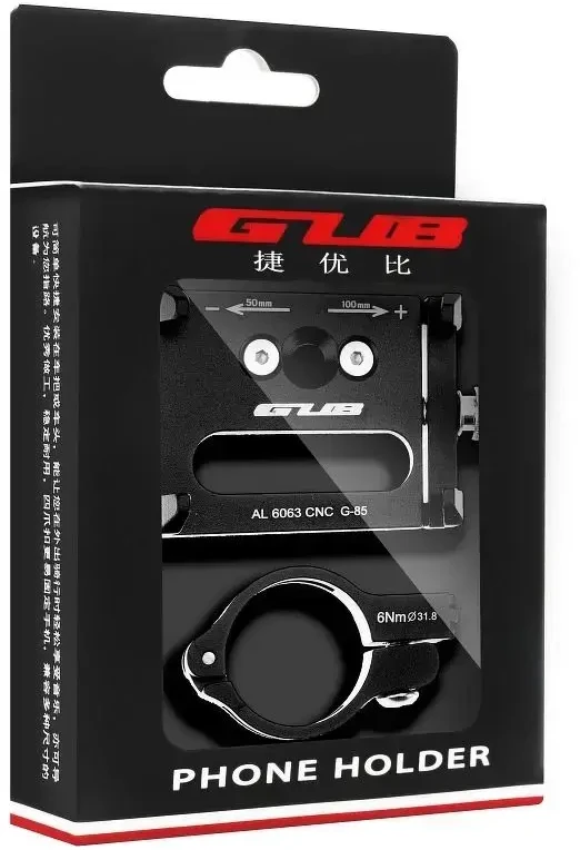 Forcell GUB bike holder for mobile phone G85 Aliuminio juodas