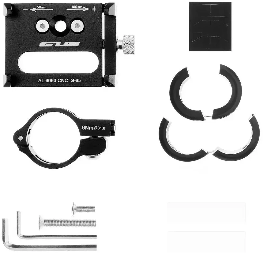 Forcell GUB bike holder for mobile phone G85 Aliuminio juodas
