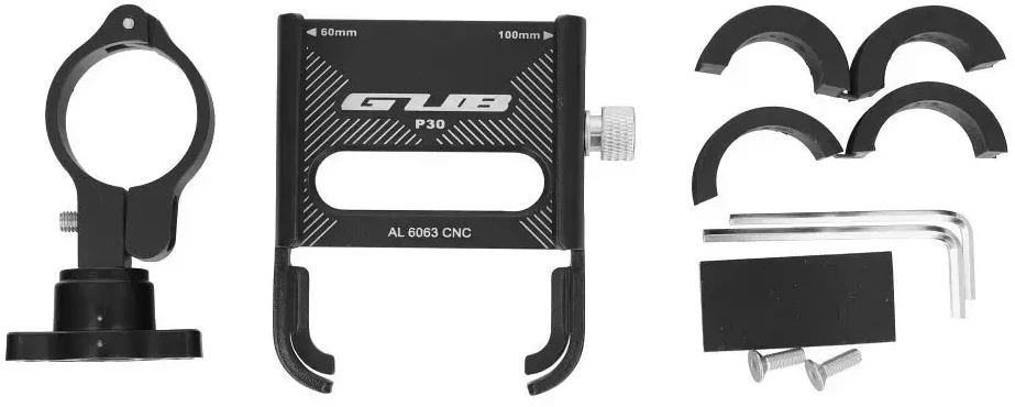 GUB bike holder for mobile phone P30 Aliuminio juodas