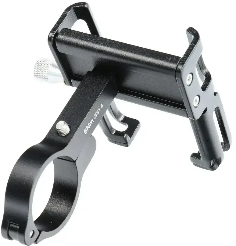 GUB bike holder for mobile phone + silicone bandage P10 Aliuminio juodas