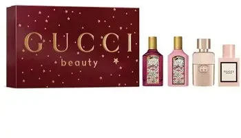 Gucci Mini Set EDP rinkinys moterims (EDP Bloom 5 ml + EDP Flora Gorgeous Gardenia 5 ml + EDP Flora Gorgeous Gardenia Intense 5 ml + EDT Guilty Pour Femme 5 ml)