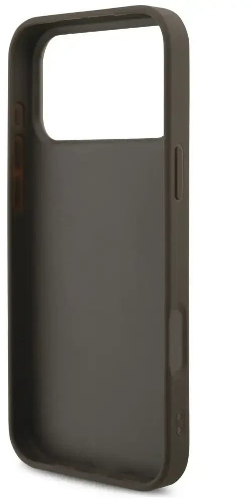 Guess 4G didelio logotipo dėklas iPhone 17 Pro Max rudas