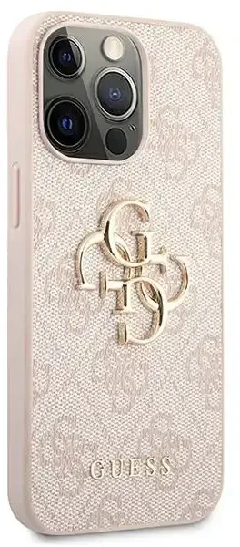 Guess 4G didelio metalinio logotipo dėklas iPhone 13 Pro | 13 6.1" – rožinė