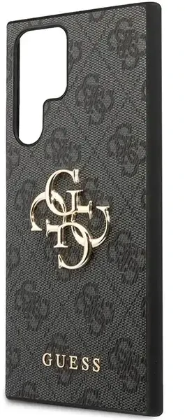 Guess 4G didelio metalinio logotipo dėklas Samsung Galaxy S24 Ultra - juodas