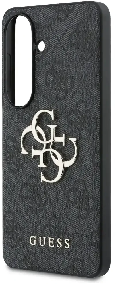 Guess PU 4G Metal Logo dėklas skirtas Samsung Galaxy S25+ pilkos spalvos