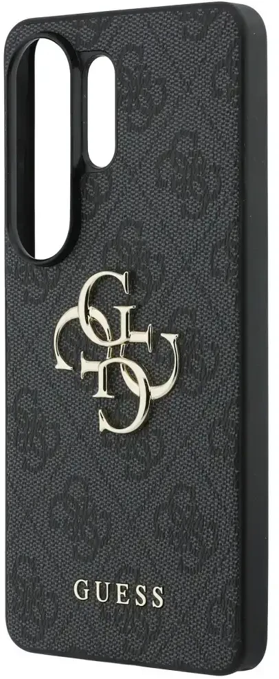 Guess PU 4G Metal Logo dėklas skirtas Samsung Galaxy S25 Ultra pilkos spalvos