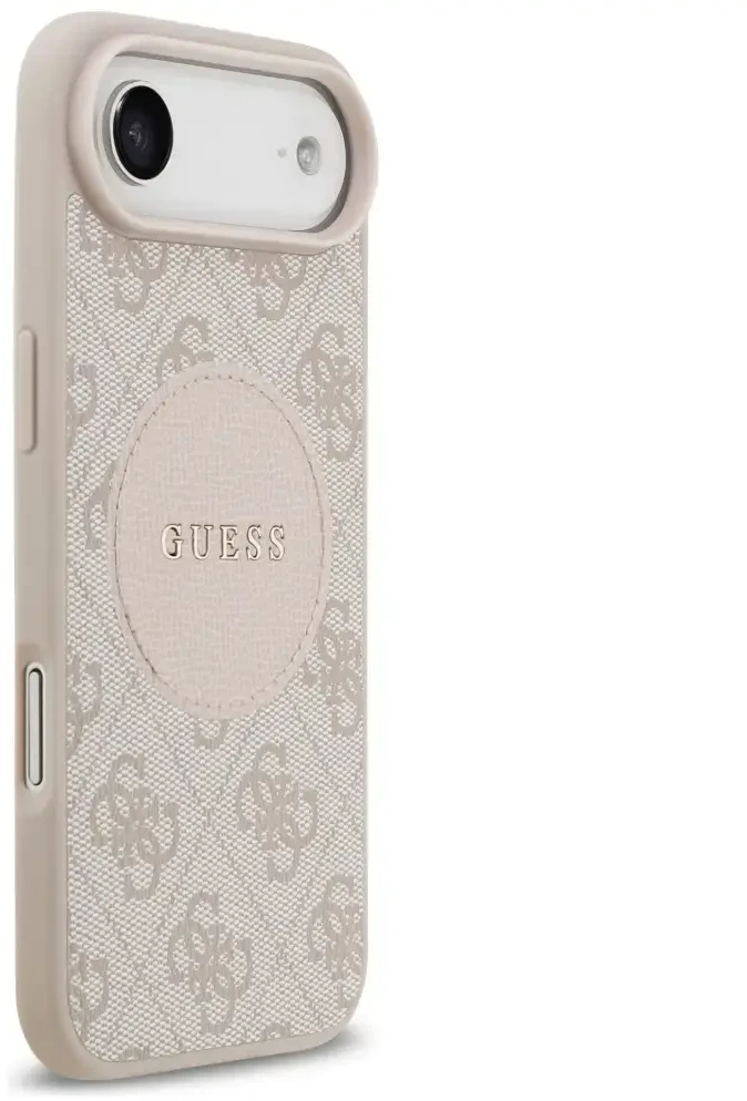 Dėklas Guess 4G Circle Classic Logo MagSafe skirtas Apple iPhone Air rožinės spalvos