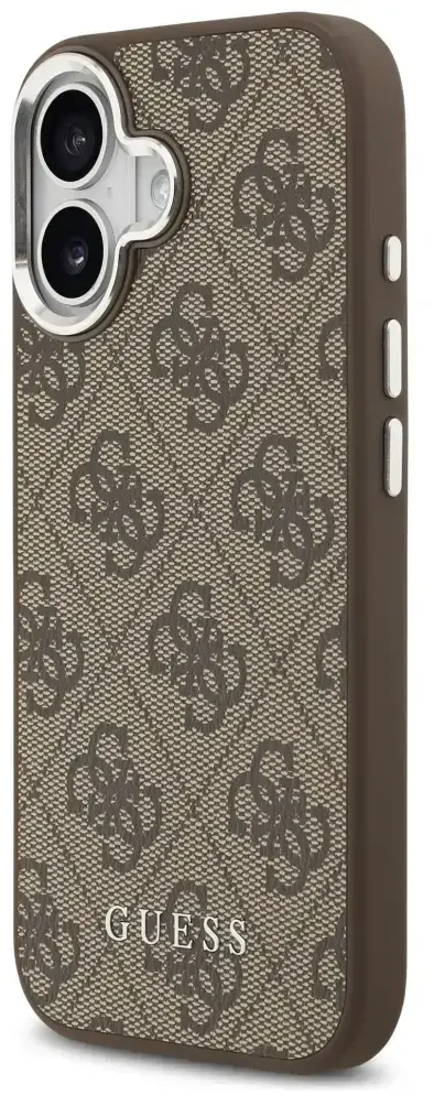 Dėklas Guess 4G Classic Logo MagSafe skirtas Apple iPhone 17 rudos spalvos