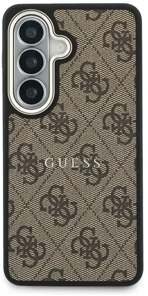 Dėklas Guess 4G Gold Frame phone case for Samsung Galaxy S26+ (S947) ruda
