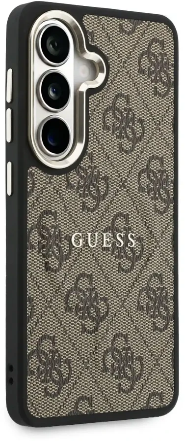 Dėklas Guess 4G Gold Frame phone case for Samsung Galaxy S26+ (S947) ruda