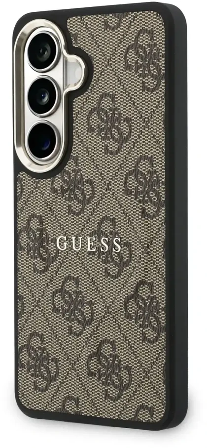 Dėklas Guess 4G Gold Frame phone case for Samsung Galaxy S26+ (S947) ruda