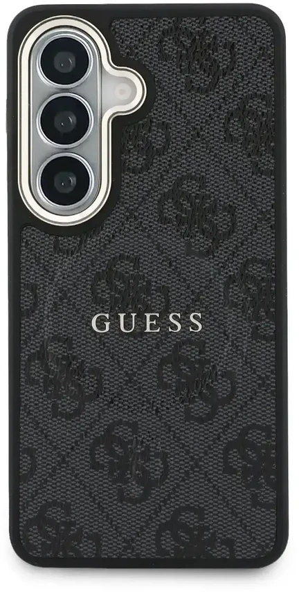 „Guess 4G Gold Frame“ telefono dėklas, skirtas „Samsung Galaxy S26“ (S942), juodas