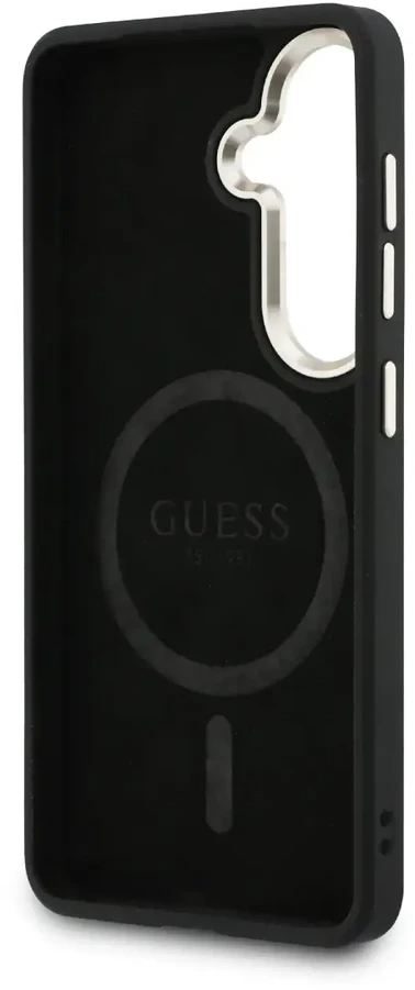 „Guess 4G Gold Frame“ telefono dėklas, skirtas „Samsung Galaxy S26“ (S942), juodas