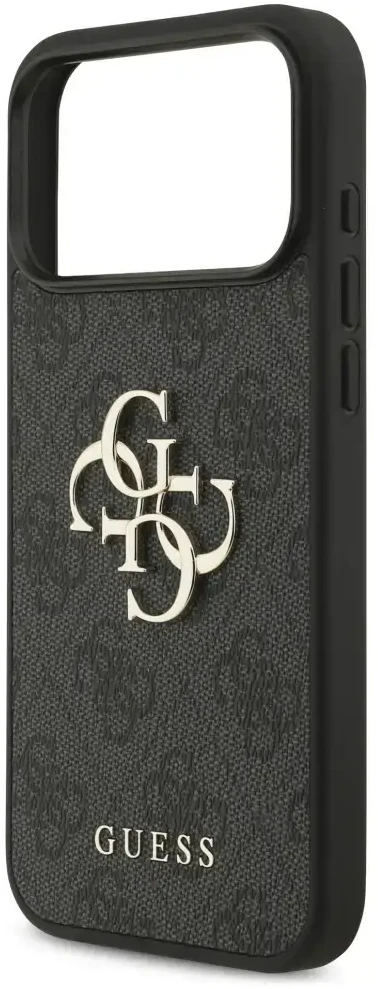 Guess 4G Strap 4G Classic Logo dėklas skirtas Apple iPhone 17 Pro Max juodos spalvos