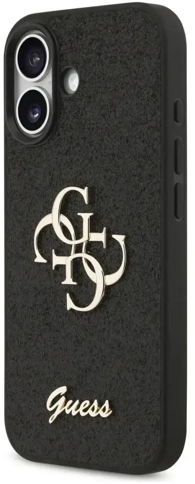 Guess 4G Strap 4G Classic Logo dėklas skirtas Apple iPhone 17 juodos spalvos