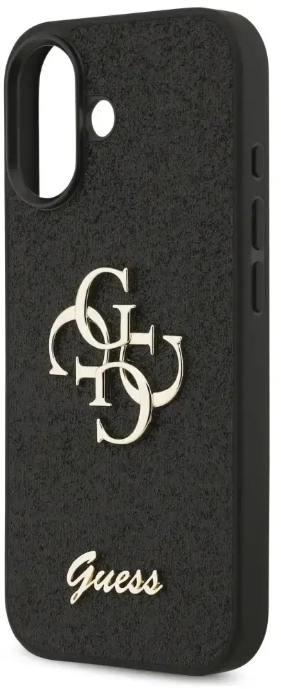 Guess 4G Strap 4G Classic Logo dėklas skirtas Apple iPhone 17 juodos spalvos