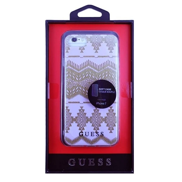 Dėklas GUESS HARD CASE AZTEC TRIBAL 3DGUHCP7TGPI IPHONE 7 / 8 / SE 2020 TAUPE