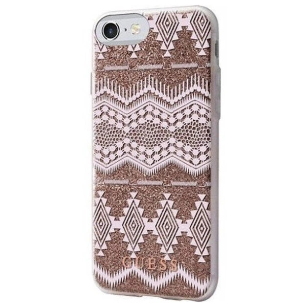 Dėklas GUESS HARD CASE AZTEC TRIBAL 3DGUHCP7TGPI IPHONE 7 / 8 / SE 2020 TAUPE