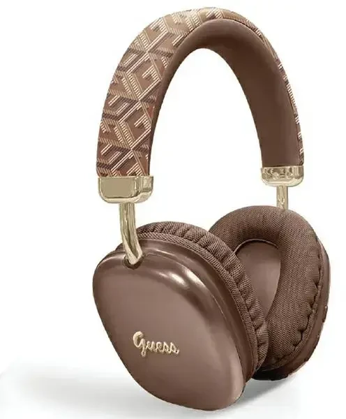 Guess Bluetooth on-ear ausinės GUBHK1GCTCSW ruda Gcube Metallic Script Logo